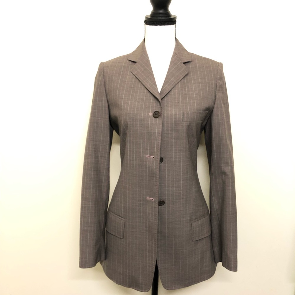 Faconnable Pinstripe 3 Button Blazer